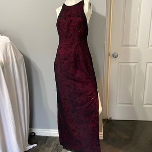 Morgan & Co. split leg dress, cross straps. Bundle & Save!! Size 11/12